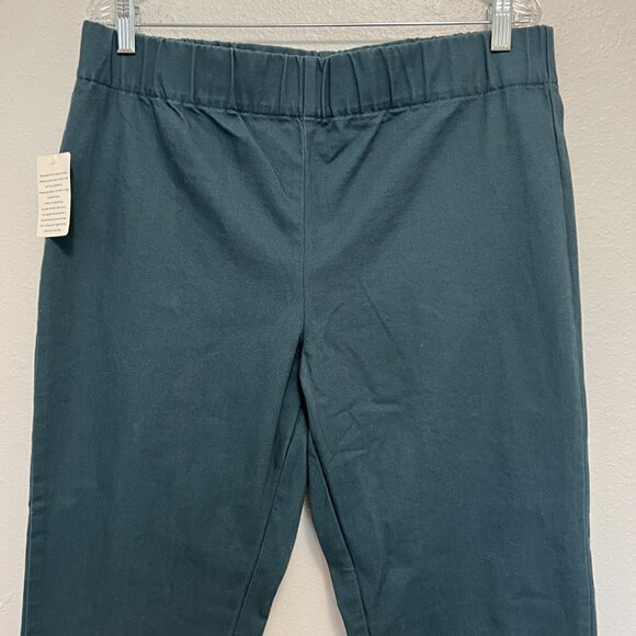 NWT Soft Surroundings Colorful Metro Leggings Blue Snap Ankle Crop Pants - Picture 4 of 7